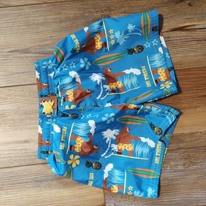 Toddler Lined Candlesticks Swim Trunks - Sz. 24 Mo.